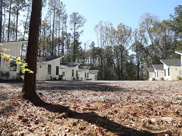Campground cabin in the woods in Robert, Louisiana
