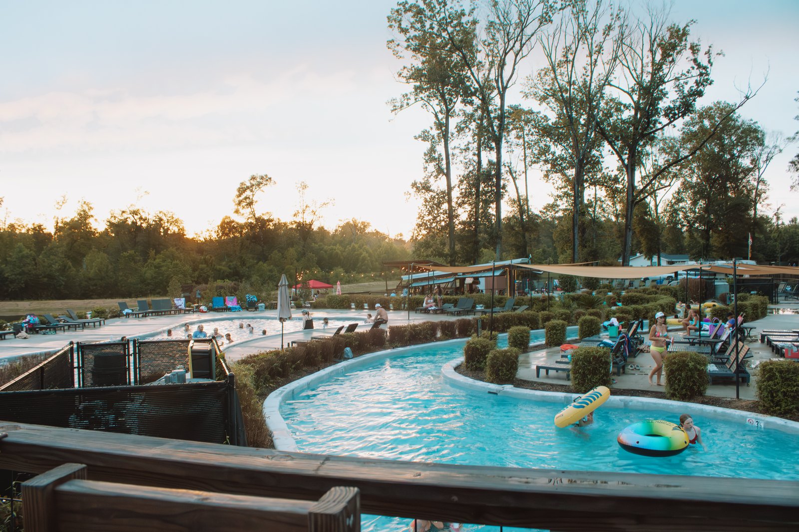 Lazy river at Fireside RV Resort, a Northshore campground near New Orleans